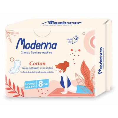 Verschiedene Größen Sanitäre Servietten Windeln kostenlose Proben 180/260/290/350/410mm usw.