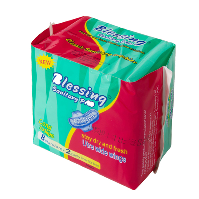 Geflügelte die Hygiene-Auflagen Maxi 290mm der Frauen der Baumwollmonatsauflagen-