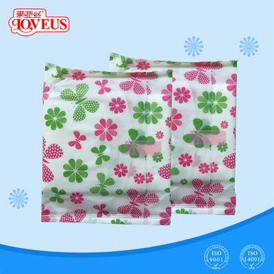 280mm reiner Baumwollgesundheitliche Auflagen PET Film Maxi Sanitary Napkins