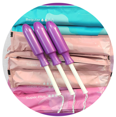 Hygienisches Frauen-Stieltupfer-Tampon biologisch abbaubar